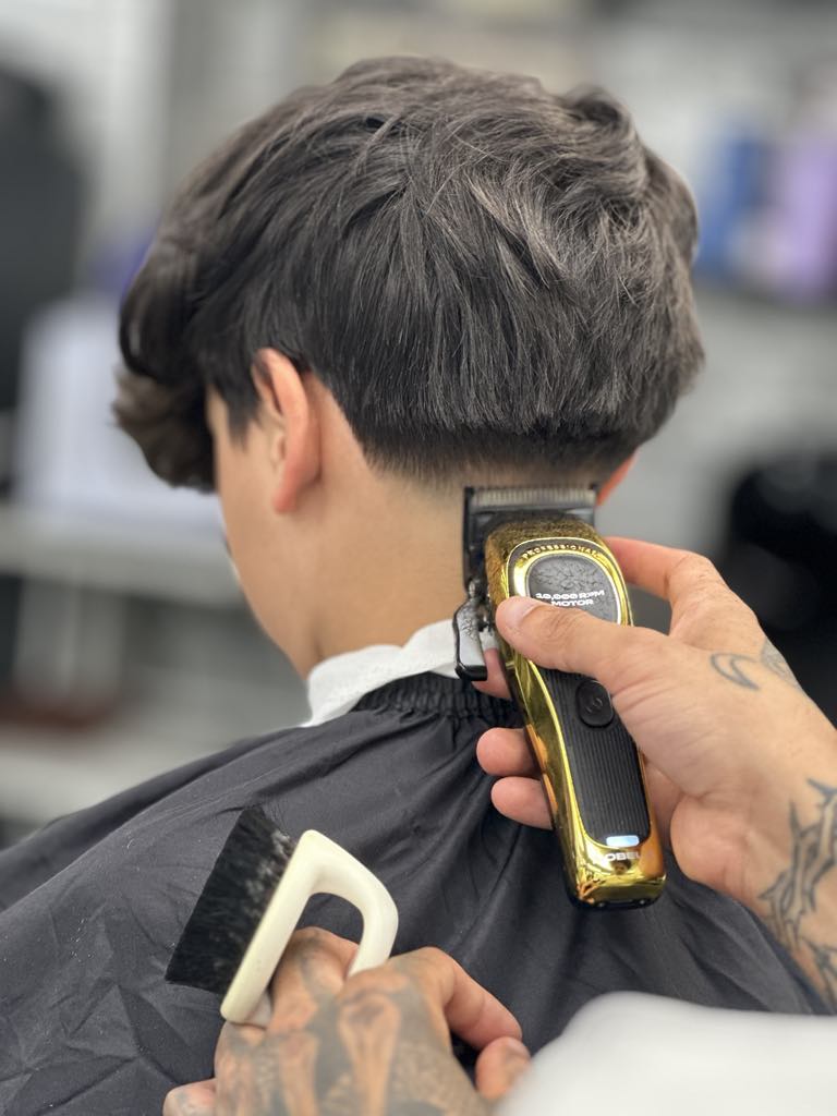 Barber at work